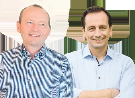 d93d1751cdd07fcd52065ff28af7816f6a2032ea Lucius Tamm, Direktionsmitglied am FiBL und Roman Mazzotta, CEO von Syngenta Schweiz. (Bilder akr, zVg)