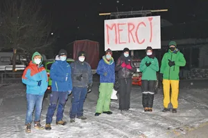 Zoe, Romina, Alex, Martin, Marco und Jan waren bereit, sich für eine gute Sache einzusetzen.(Bild bh)