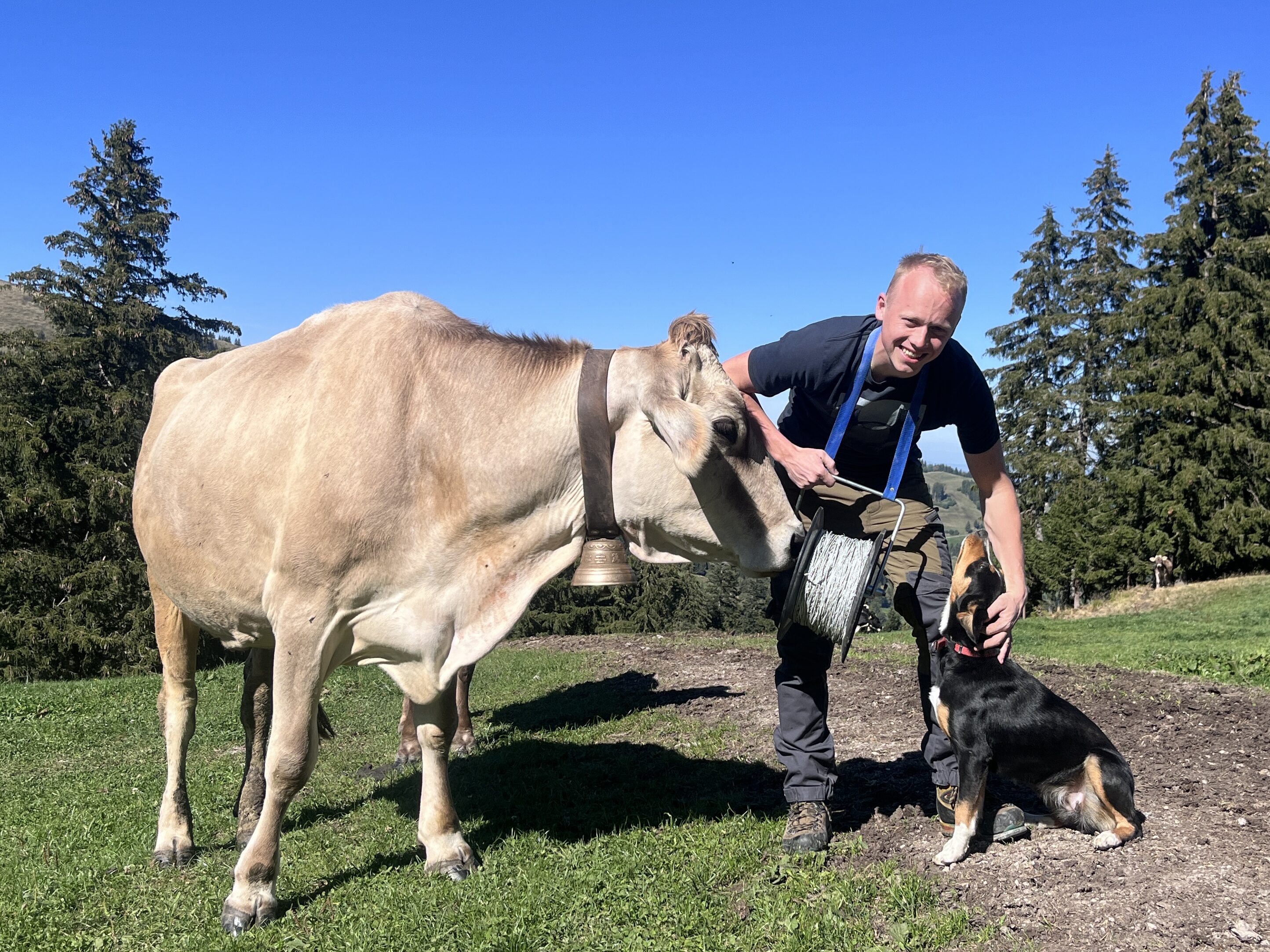 Jonas Portmann geniesst den Sommer auf der Alp, freut sich aber auch auf die spannende Zeit im Tal.