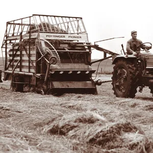 Revolutionäre Neuerung: Der Anfang der 1960er-Jahre entwickelte Ladewagen Pöttinger LW 14 «Pionier» war mit seinem Ladevolumen von 14 m³ ein durchschlagender Erfolg.