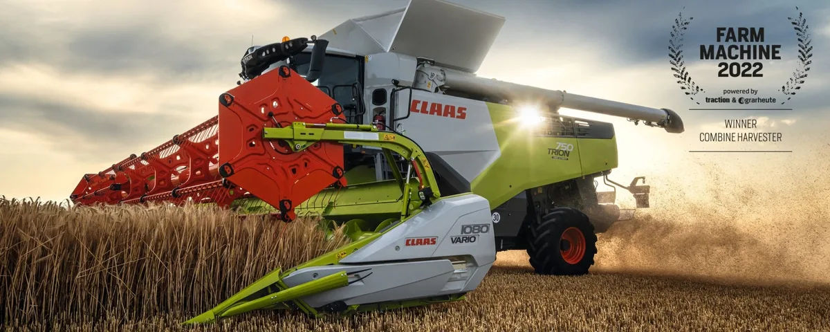opener_claas_trion_farm_machine_2022_winner_combine_harvester Der Claas Trion ist die Farm Machine 2022 in der Kategorie Mähdrescher