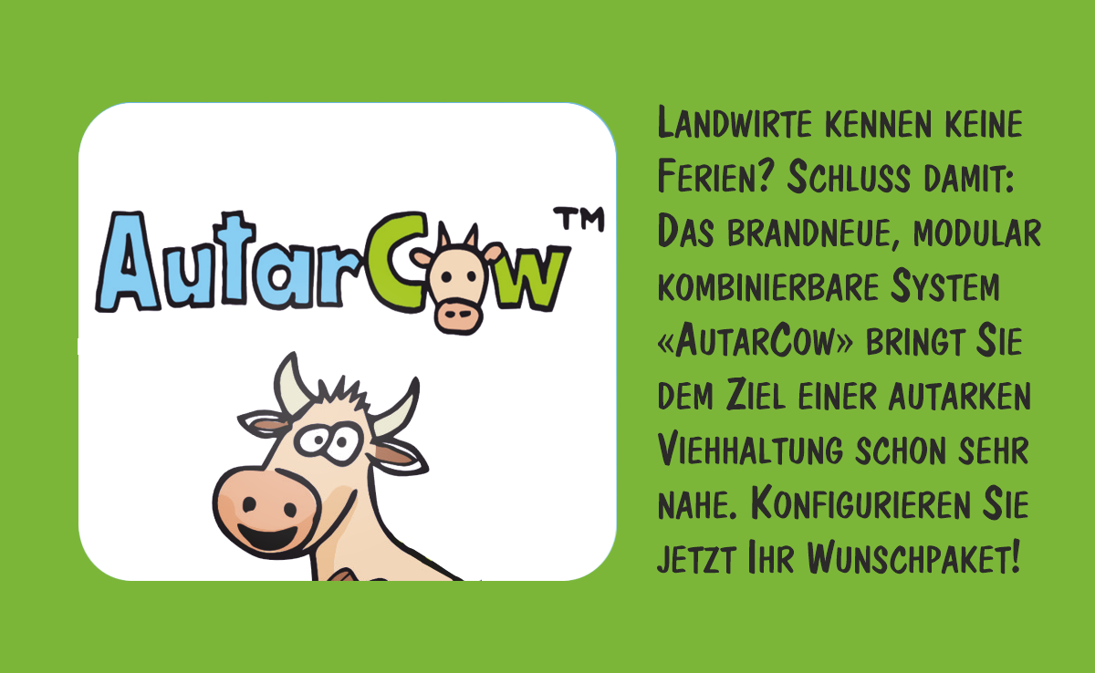 Cartoon von Marco Ratschiller/Karma: Energieautarke Viehhaltung