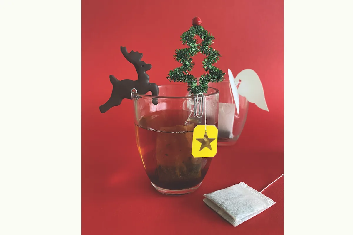 Manuell-Aufstecker Weihnachtliche Aufstecker und Teebeutelhalter