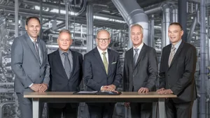 Der neue Verwaltungsrat der Züger Frischkäse AG v.l.n.r. Markus Züger (Vizepräsident), Benno Andermatt, Martin Gehrer (Präsident), Andreas Schmidheini, Christof Züger (CEO Züger Frischkäse AG) (Bild zVg)