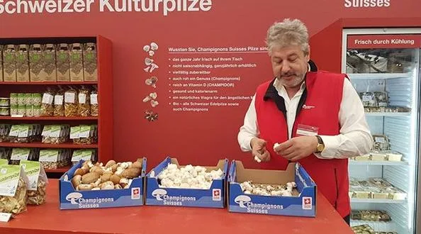 042186df34ef40d10f29b9ca6be488705471a2d1 Der Stand von Champignons Suisse an der BEA 2019. (Champignon Suisse)