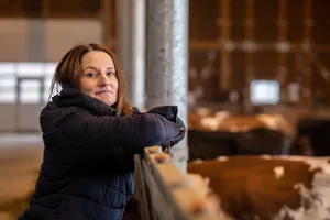 Landwirtin Christina Geiser hat ihre Investitionen genau durchdacht. Bild: Pia Neuenschwander