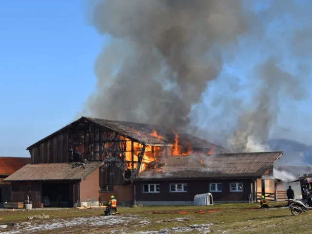 b848e0047ee1ede34bb2dd4fe72b0716 Beim Brand in Stein (AR) wurde niemand verletzt. (Bilder Kantonspolizei Appenzell Ausserrhoden)