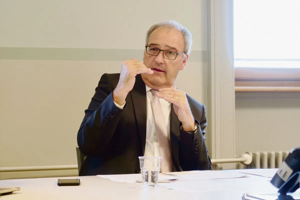 a567b13675faee07a1b6f258c03910996835c928 Agrarminister Guy Parmelin sind im Moment die Hände gebunden: «Der Fahrplan ist in den Händen des Parlaments».(Bild Jürg Vollmer)