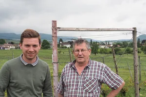 Martin Auer (rechts) zusammen mit seinem Produktionsleiter Christian Clauss. (Bilder Christian Weber)