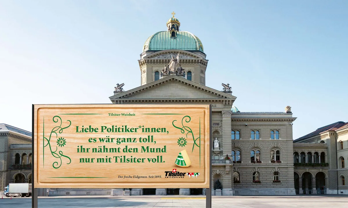 Tilsiter-01 Tilsiter rät Politiker(innen) den Mund doch besser mit Käse voll zu nehmen