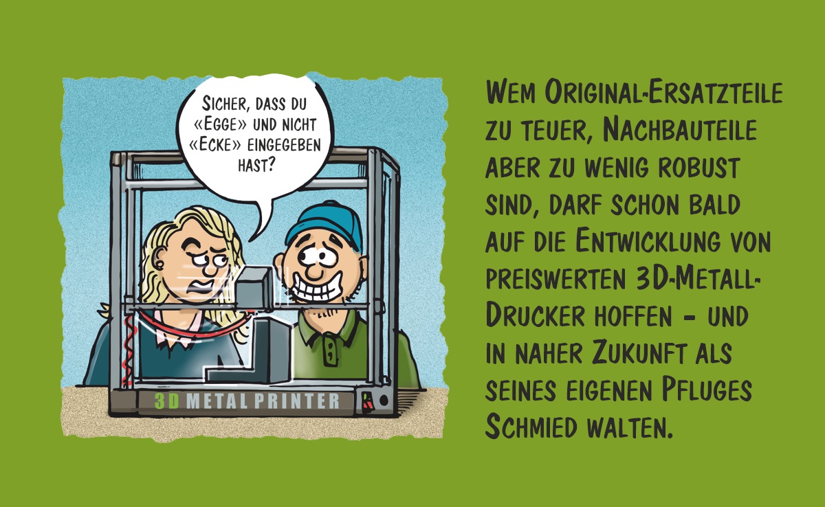SchlussStrich Cartoon von Marco Ratschiller/Karma: Materialverschleiss vermeiden