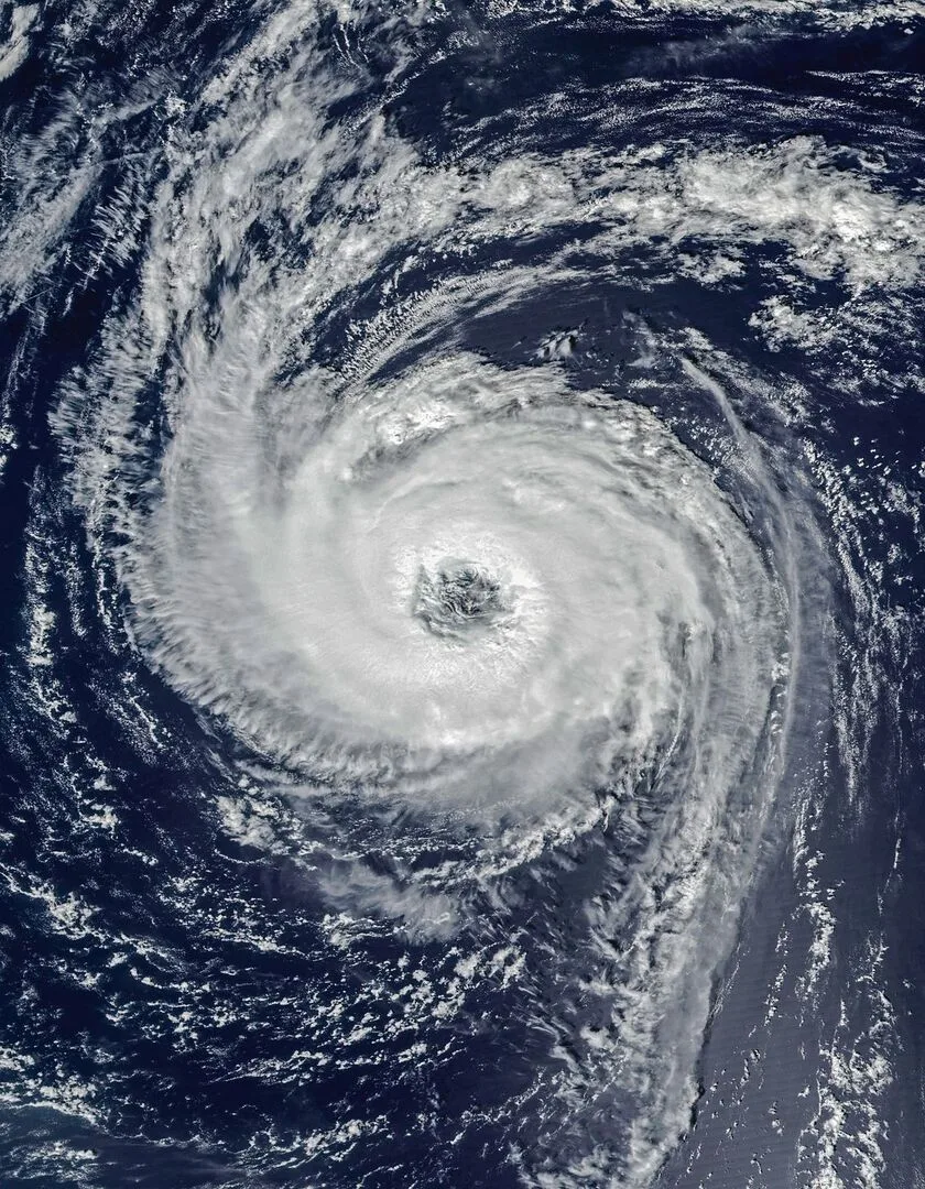 Satellitenaufnahme des Hurricanes «Nigel», der vom 15. bis 22. September über dem Atlantik aktiv war. Er hat uns eine Woche Altweibersommer gebracht.