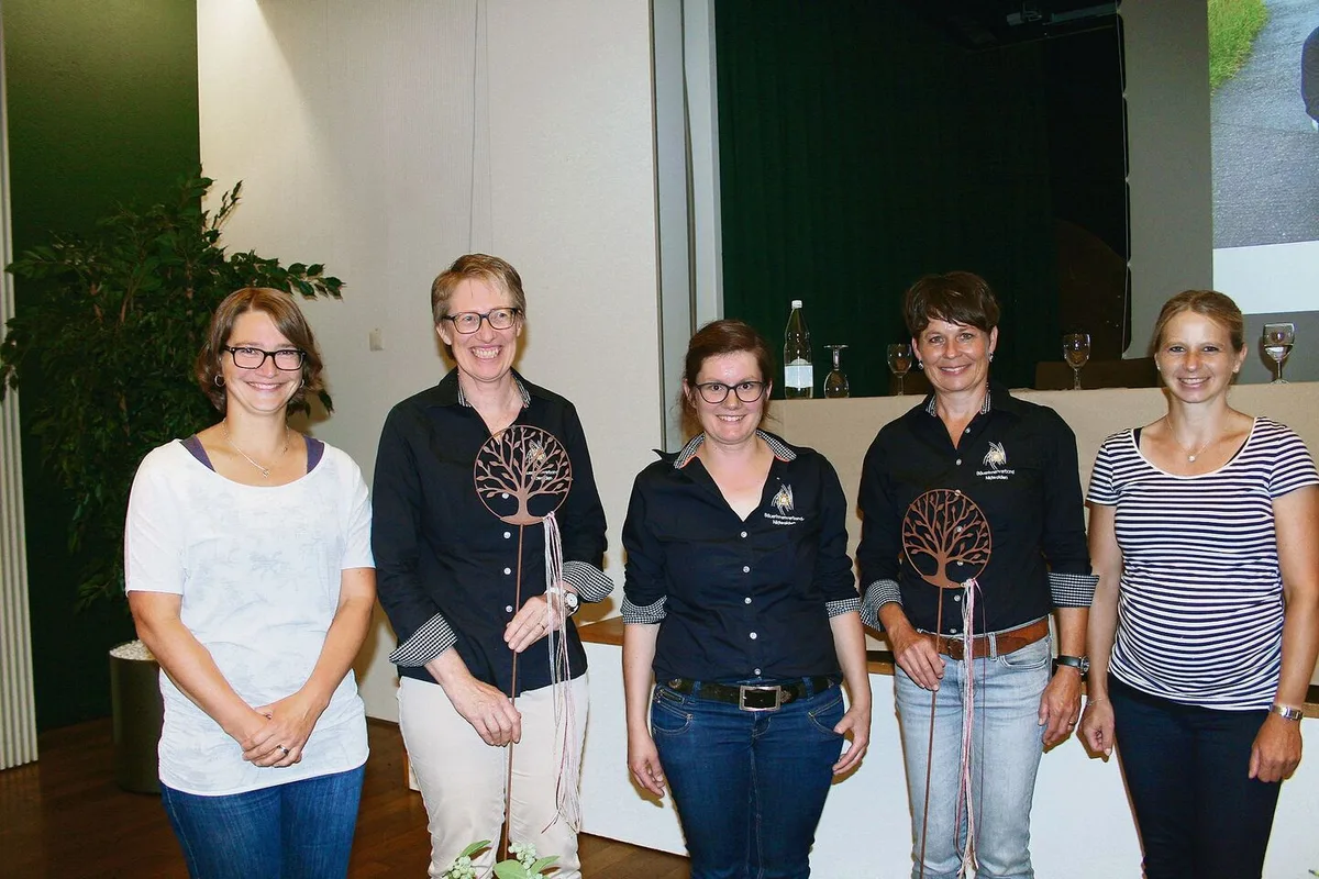 Fabienne Zimmermann, Irene Amstutz, Monika Lussi, Sandra Barmettler, Claudia Gasser (v. l. n. r.).