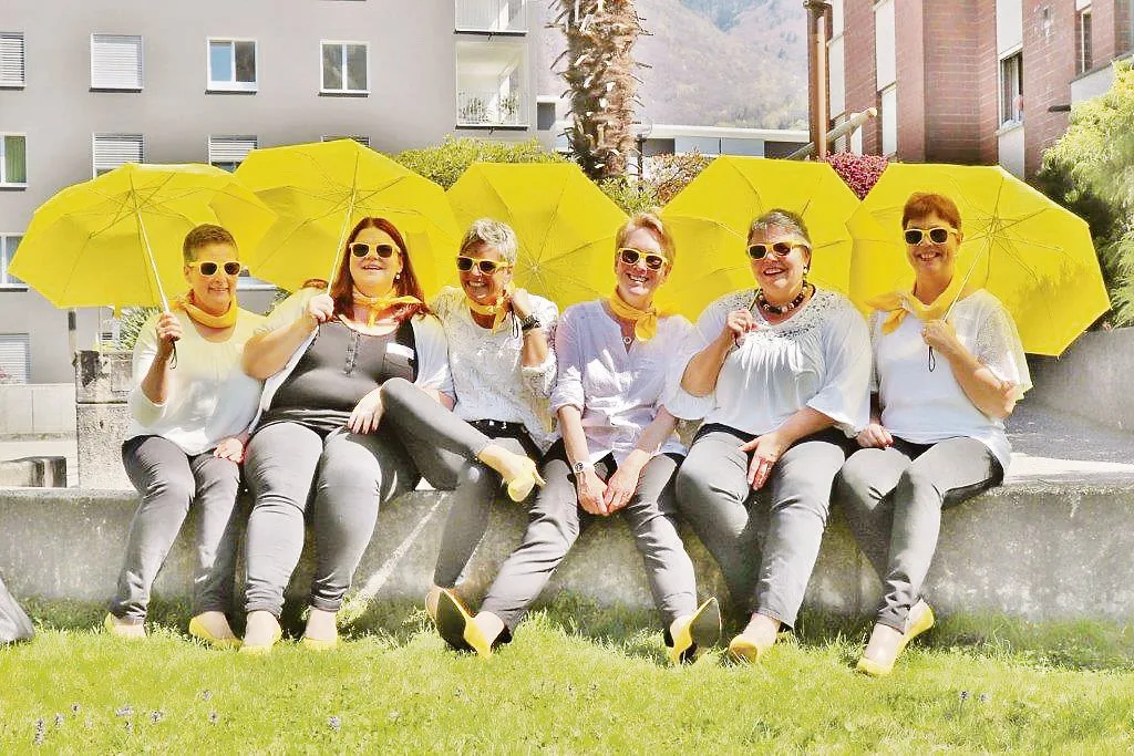 a60f4924da4ec3ca1a0f2488eaeac99de56af234 Der Verband der Schaffhauser Landfrauen ist modern und motivierend (v. l. n. r.): Doris Neidhart, Corina Schläpfer, Doris Müller, Sanna Bührer, Vrony de Quervain und Unni Stamm. (Bild VSL)