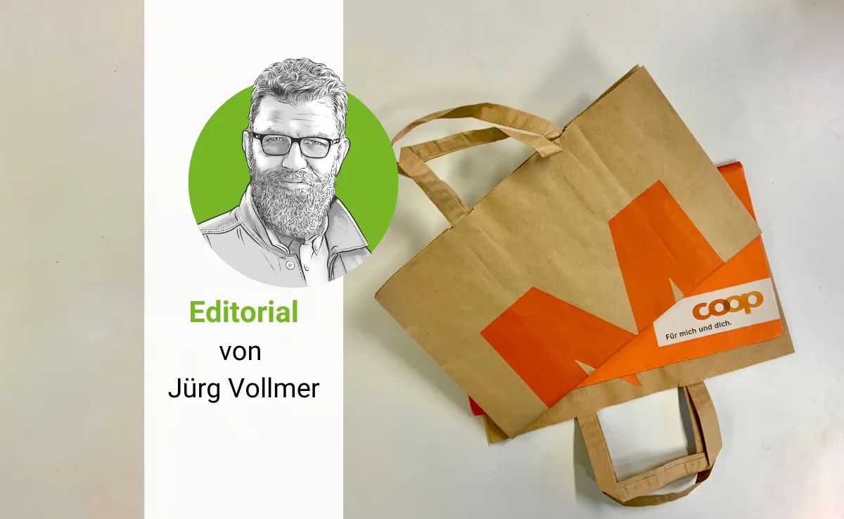 editorial_sbv_petition_migros_coop_parmelin Symbolbild mit Migros und Coop-Papiersäcken.