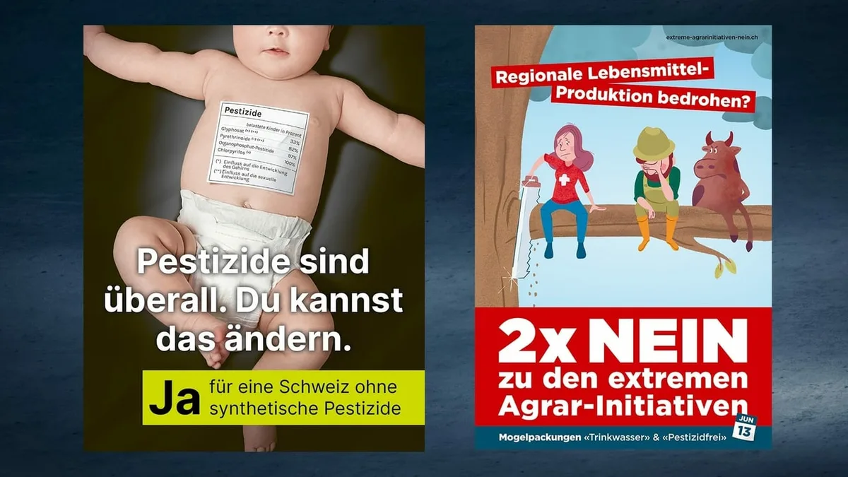 f4be0235b1744c8966d102f2e6b4dd1769b2caea Die Befürworter argumentieren primär mit der Gesundheit, die Gegner mit regionaler Produktion, Arbeitsplätzen und Lebensmittelpreisen. (Bild SRF)