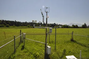 Die Messstation in Chamau ZG untersucht intensiv bewirtschaftetes Grasland seit 2005. Sie gehört zum Messnetzwerk Swiss Fluxnet.