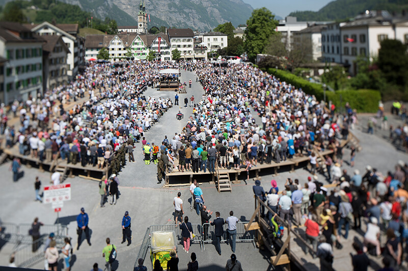 So schön sieht es wohl dieses Jahr nicht aus an der Landsgemeinde. (Bild landsgemeinde.gl.ch)