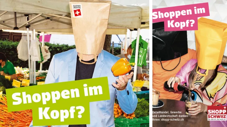 63128637b19f173c4de490f27927d02ab939a37a Eines der Plakat-Sujets von «Shopp Schwiiz.» (Bild Shopp Schwiiz)