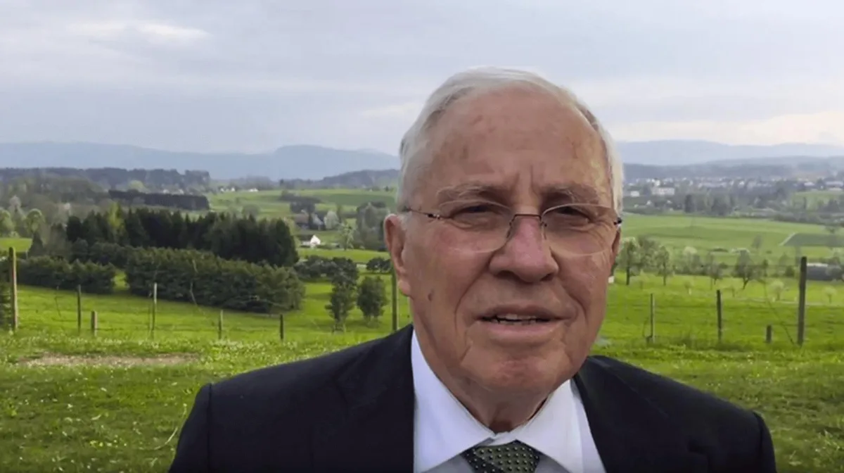 7fc0add7ce4375907313eda2c2c4fe2dca239f4c Das Modethema Klima gehe wieder vorbei, man müsse nur warten, so Alt Bundesrat Christoph Blocher. (Bild Screenshot BauZ)