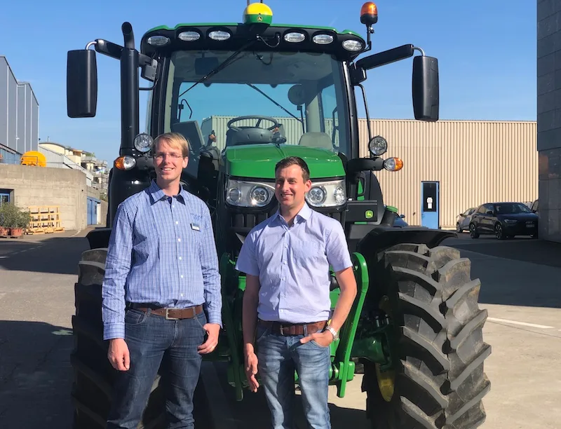 33155fd6f25e247012a3939d5903609f26fda0fc Urs Galliker und Christoph Herren stellten die neue Schnittstelle vor. (Bild jba)
