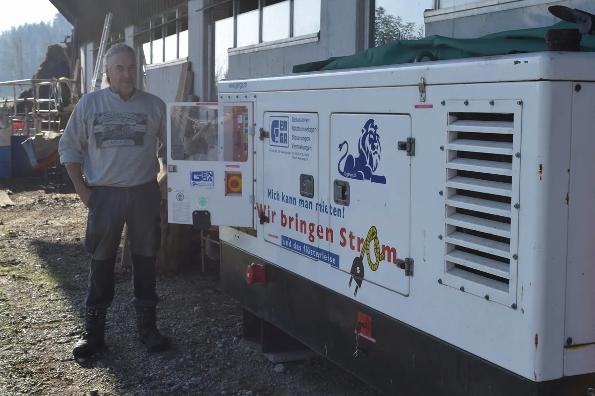 Meier_Roland_Generator Für Roland Meier gehört Stromausfall zum Betriebsalltag