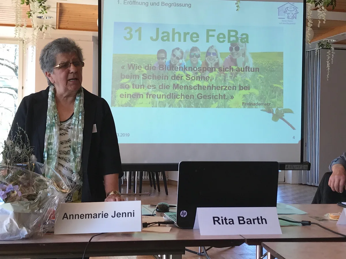 509f624ab8a3b4d4e2820dafc34418af509be869 Präsidentin Rita Barth will den 31-jährigen Verein "Ferien auf dem Bauernhof" in Sachen Marketing auf Vordermann trimmen. (Bild akr)