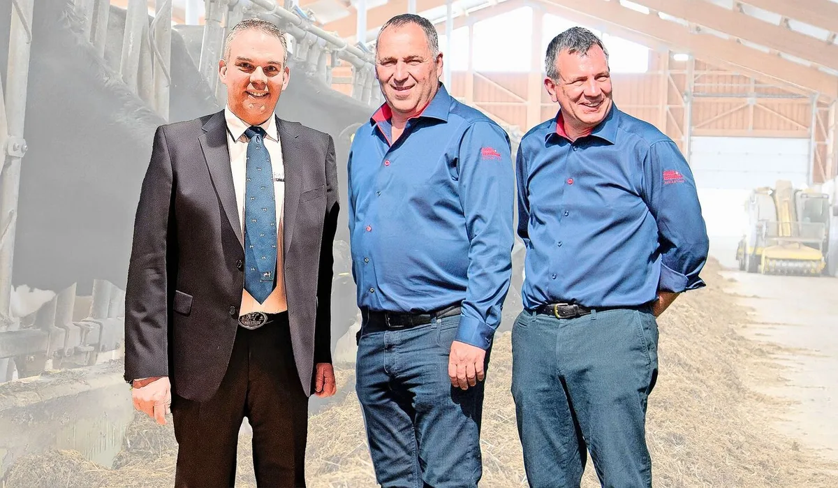 6affce627661e7ed52f019854d967699d2a0cc479a694bc2207c47b604cafc28 Nach dem Abgang von Matthias Schelling (rechts) hat sich Präsident Markus Gerber (Mitte) den Holsteinern zugewandt. Sein neuer Direktor ist Michel Geinoz.