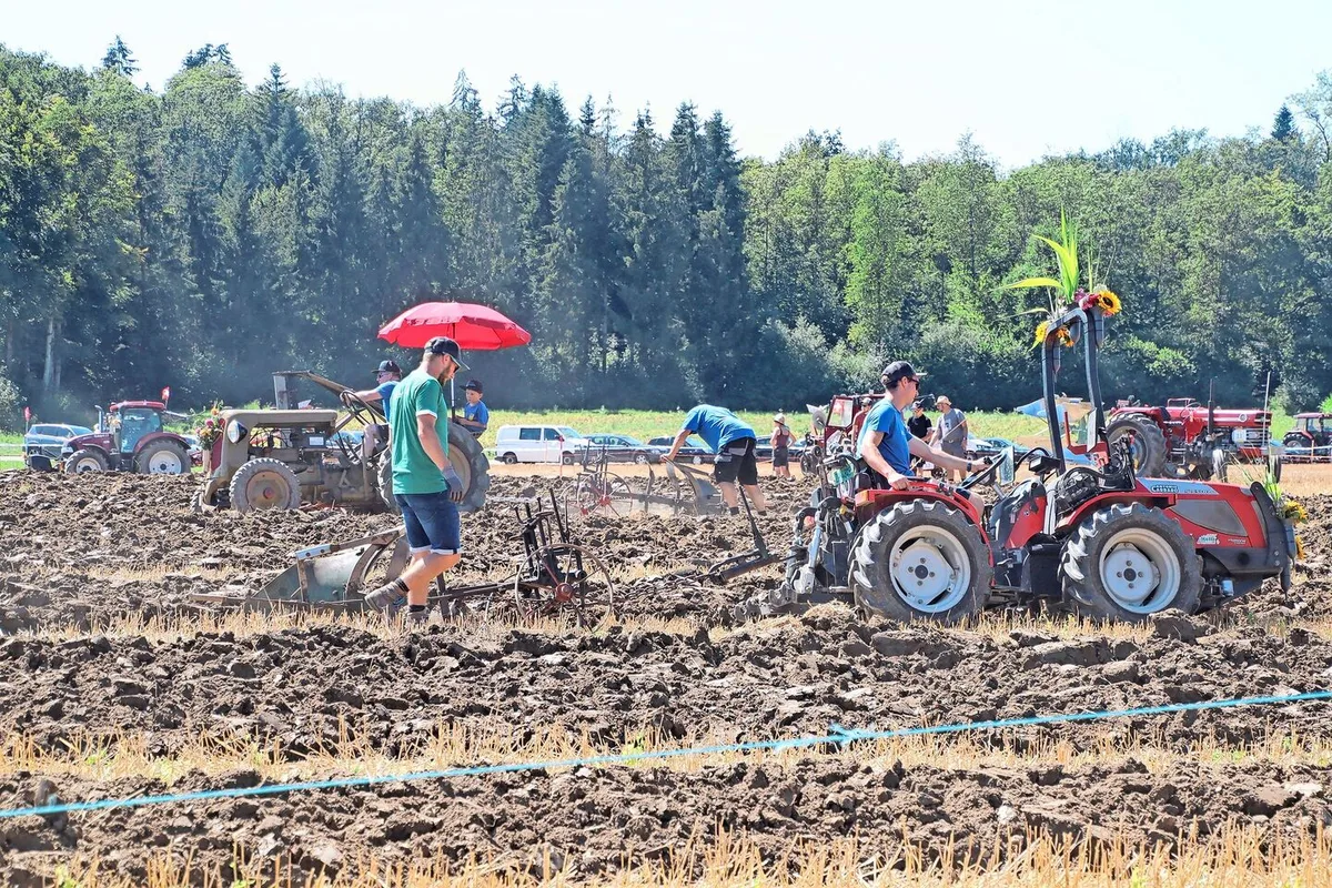 e06c898236cb7d66ae99136fc7b165c19712b408c750649978d0f7a6cad7aec3 Bei hochsommerlichen Temperaturen und unter idealen Bodenbedingungen wendeten die Teilnehmer mit ihren mitgebrachten Maschinen den Boden.