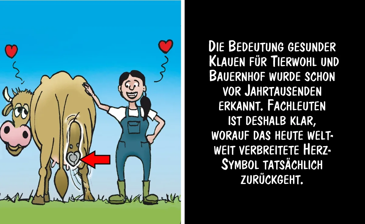 Die Zukunft der Klauenpflege: Cartoon von Marco Ratschiller/Karma