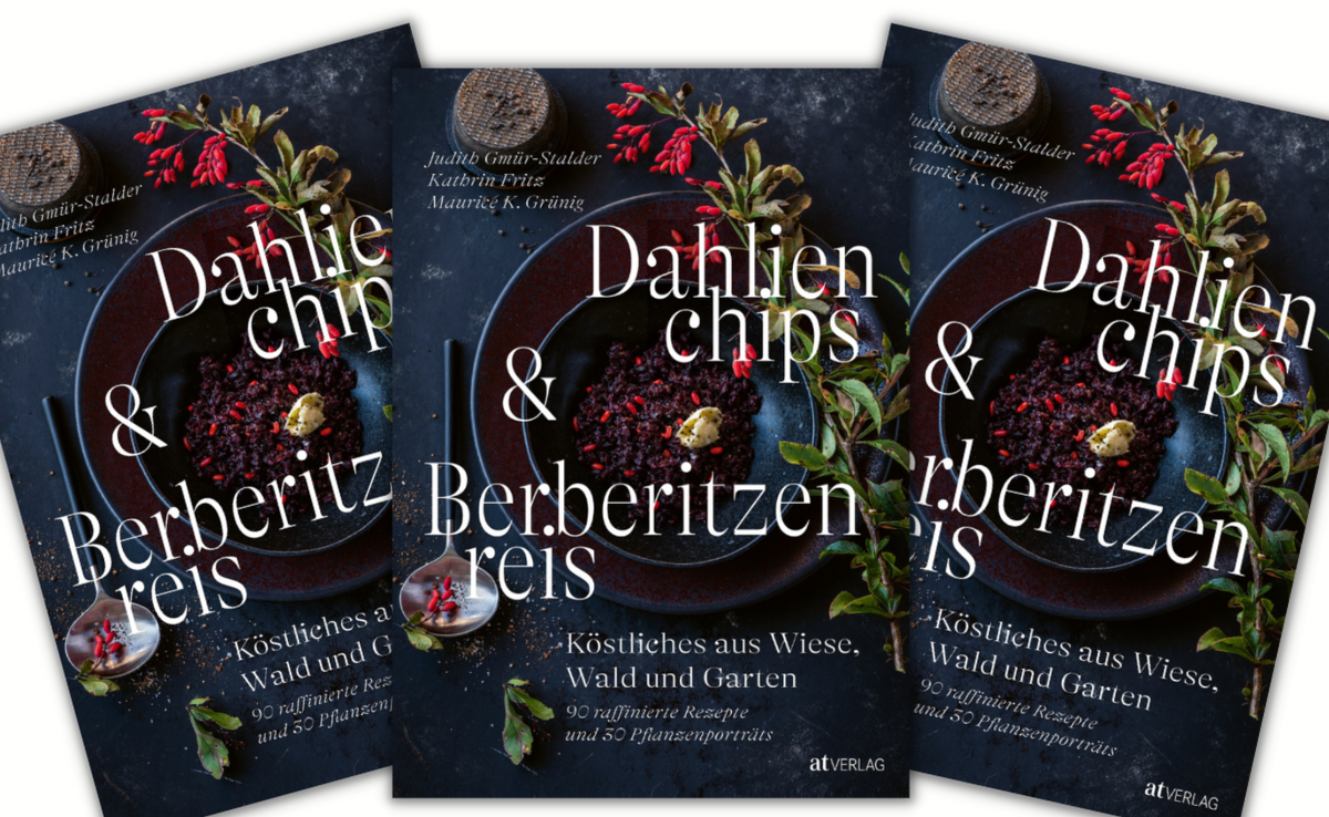 Ein buntes Kochbuch präsentiert Essbares aus Wald und Garten
