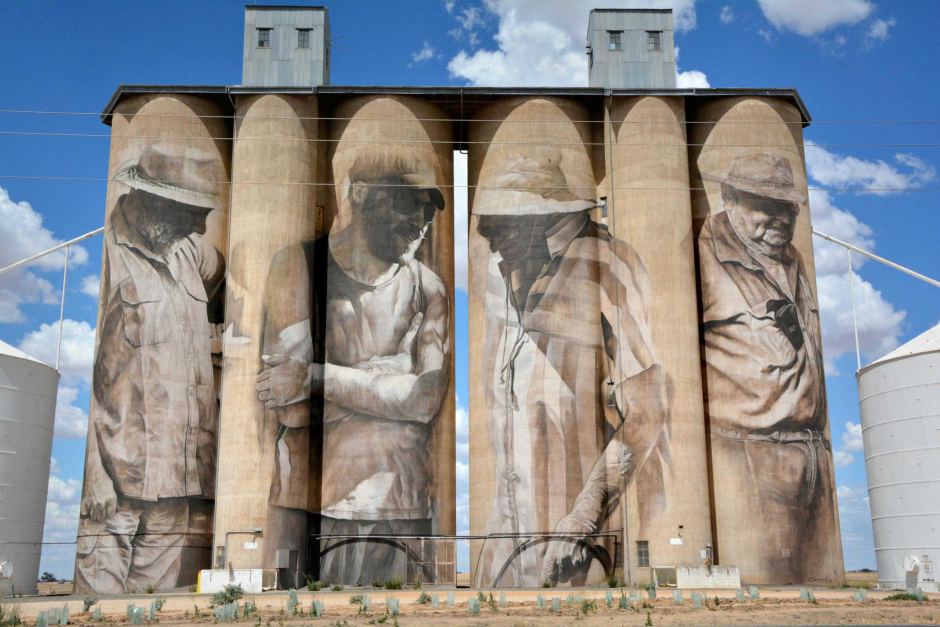 Kunst am Silo in Brim (Australien). (Bild ABC)