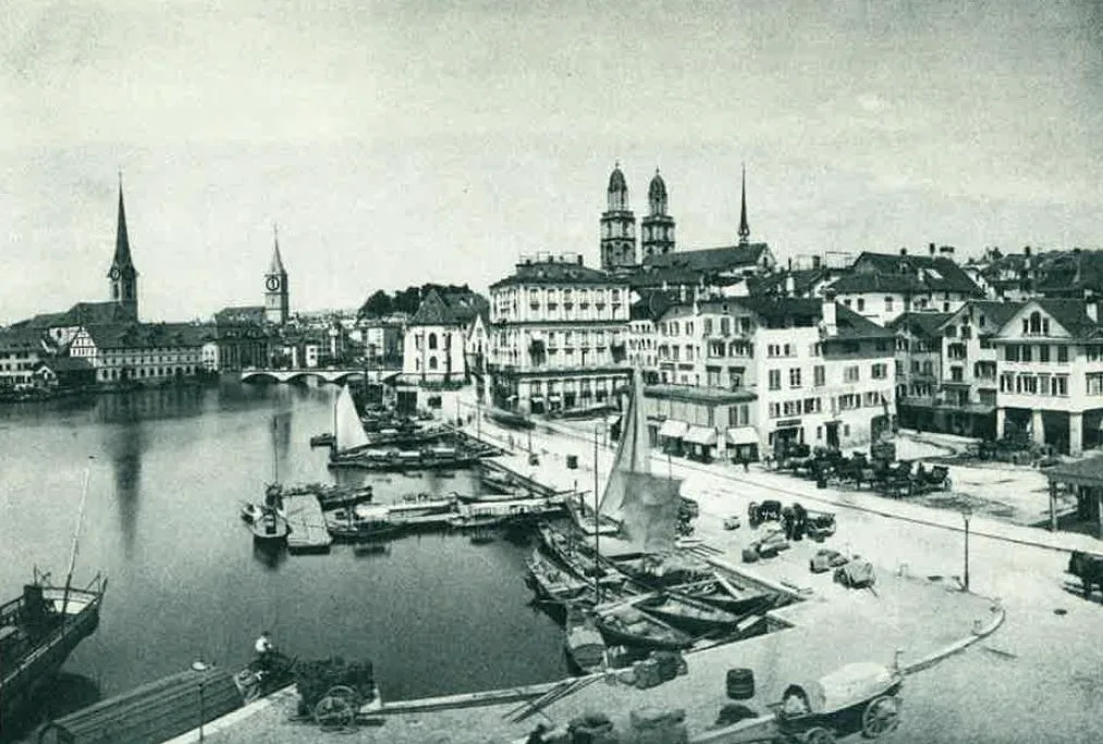 f0a84be5f950c78c11e3849aa31b5b16f4b0ccc4 So sah Zürich in der ersten Hälfte des 19. Jahrhunderts aus. (Bild A. Braun)