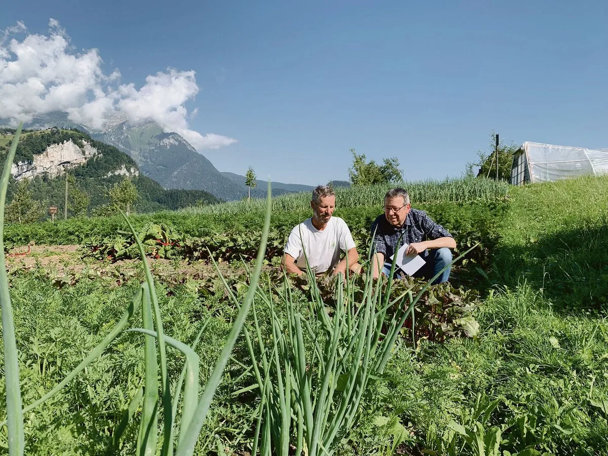 Hubert Würsch (r) zu Besuch bei Martin von Holzen.