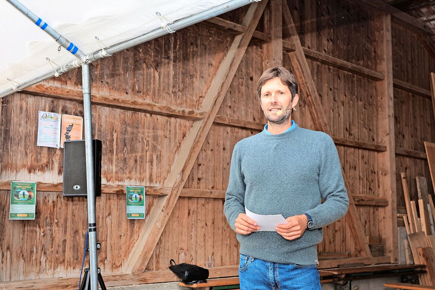 Nationalrat Kilian Baumann sprach am Gabris-Gespräch.