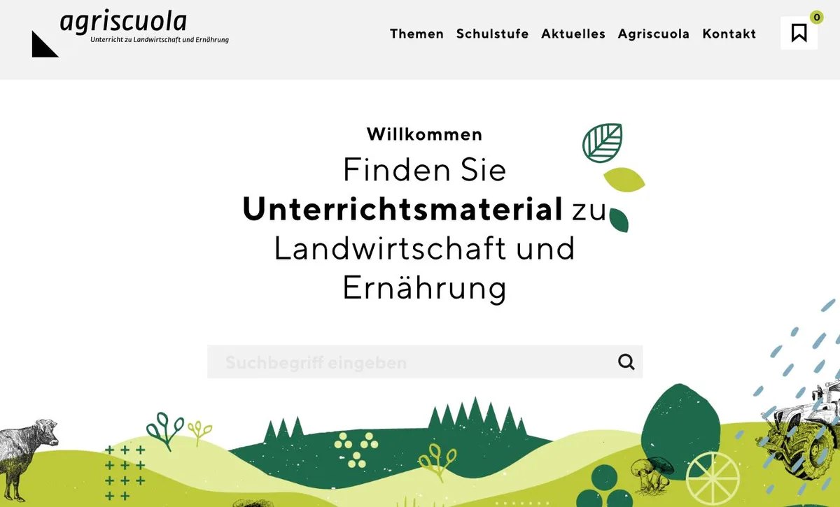 c1741cf1b5aec66a8cd3bf4c673b0e1f62592c75 Ansprechender, übersichtlicher und auf Lehrpersonen zugeschnitten – die neue Website von Agriscuola.ch. (Bild Screenshot Agriscuola.ch)