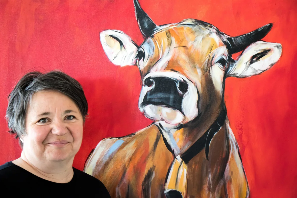 5f7db9ca070a4c411b505970bbb585c22efb8599 Bauernhoftiere faszinieren die Malerin Anita Collenberg. Sie hält sie gerne auf der Leinwand fest. (Bilder: Von der Künstlerin zur Verfügung gestellt)