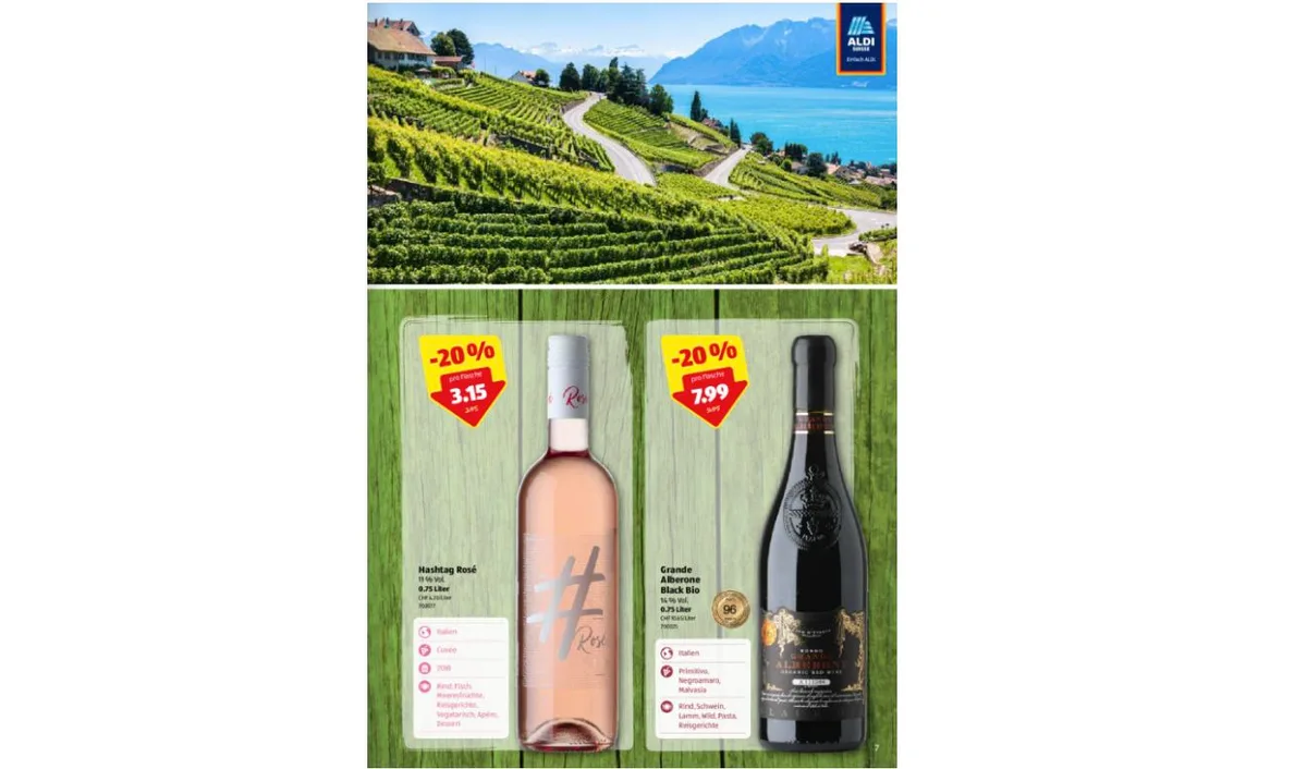 08e8899ed290bb983f75d481af8dfcb7009acc87 Aldi Werbung für italienische Weine zeigt Weinregion am Genfersee