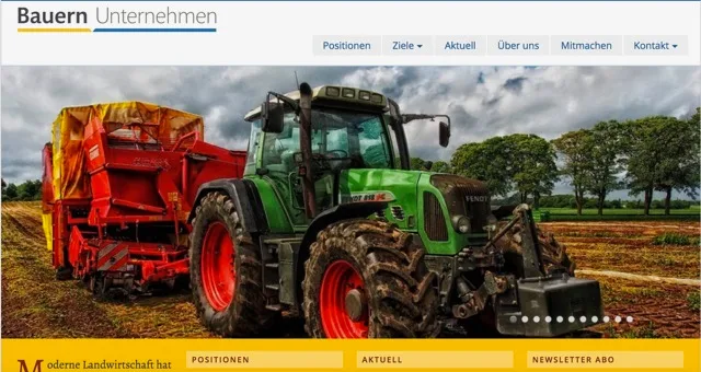 33c63a01fa705fcf3b05213d193beda5f1c70552 Ein Blick auf die Webseite der neuen IG BauernUnternehmen. (Bild Screenshot bauern-unternehmen.ch)