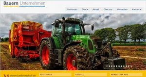 Ein Blick auf die Webseite der neuen IG BauernUnternehmen. (Bild Screenshot bauern-unternehmen.ch)