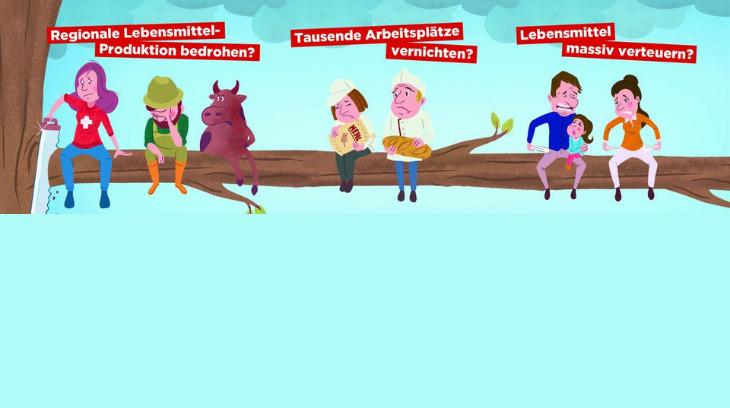 Ein wichtiges Argument des 2x-Nein-Komitees, nämlich die Bedrohung der Schweizer Landwirtschaft, ist offenbar bei der Bevölkerung angekommen. (Bild SBV)