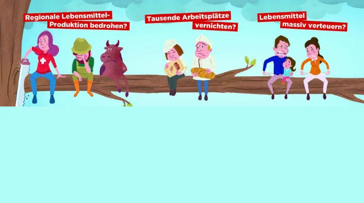 538522b797fdfd55b57f292445c40fb62c16a6be Ein wichtiges Argument des 2x-Nein-Komitees, nämlich die Bedrohung der Schweizer Landwirtschaft, ist offenbar bei der Bevölkerung angekommen. (Bild SBV)