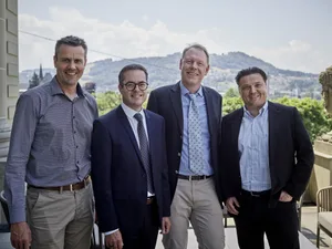 Drei neue Verwaltungsräte für SCM (von links): Boris Beuret (Präsident SMP), Lorenz Hirt (Präsident SCM), David Escher (CEO SCM), Ruedi Hegg (Direktor SO Appenzeller Käse) – es fehlt Edouard Pieraerts (Elsa Group SA).