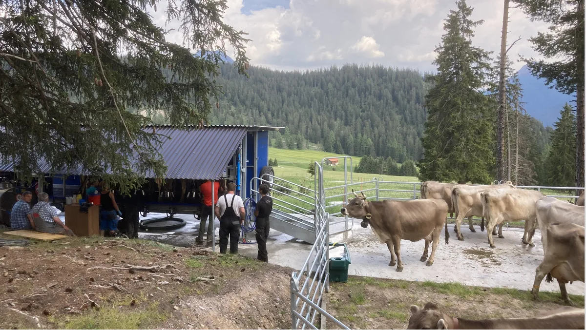 ela8 Ausflug zum mobilen Melkstand