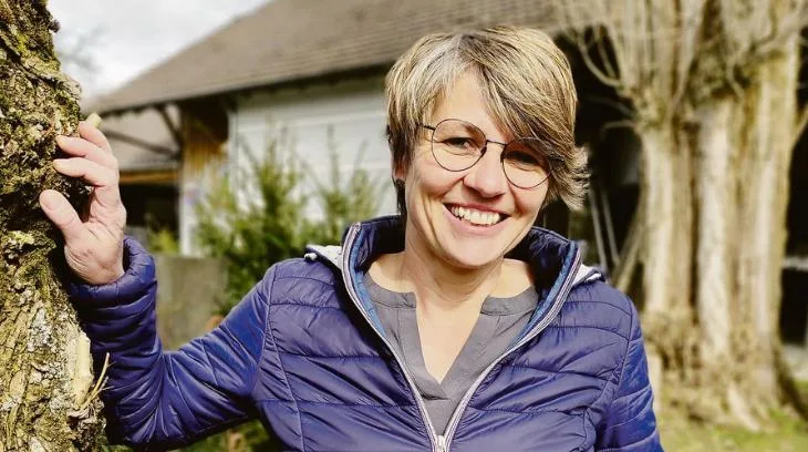d383aed69442a3e49ddb6a0602734922d4dddf72 Esther Stricker ist in Mörschwil zu Hause, wo sie mit ihrem Mann einen Milchwirtschaftsbetrieb führt. (Bild Stricker)