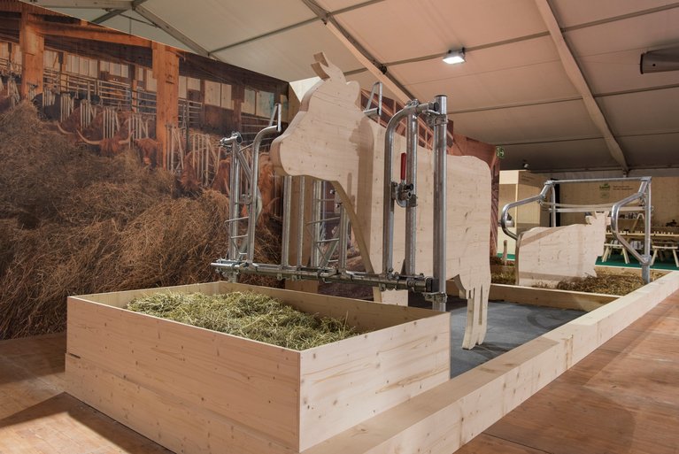 Artgerechte Tierhaltung ist das A&O für hochwertiges Fleisch, zeigt diese Installation. (Bild Reiner Schilling)