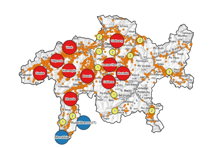 karte_wolf_GR «Im Kanton Graubünden gibt es kaum mehr Regionen ohne ständige Wolfspräsenz»