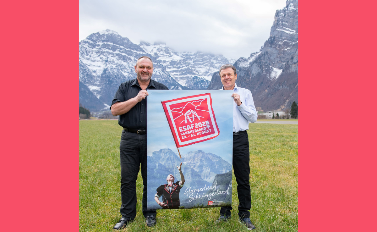 So sieht das Festplakat fürs ESAF 2025 im Glarnerland aus
