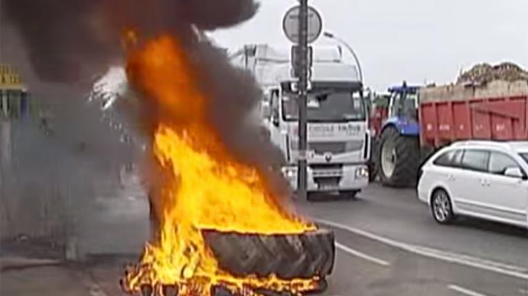Strassenblockade Frankreich Deutschland