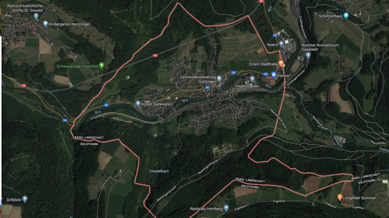 Grellingen BL von oben